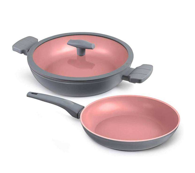 Refined Culinary Set: 6-Piece Cookware with Ceramic Nonstick Coating