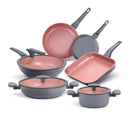 Refined Culinary Set: 6-Piece Cookware with Ceramic Nonstick Coating